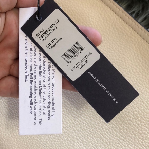 Rebecca Minkoff Regan Feed White Crossbody Handbag - Picture 2 of 8